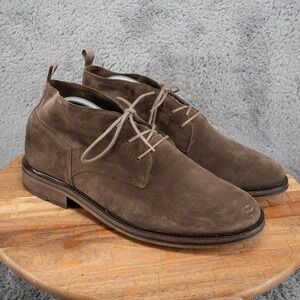 Bruno Magli Men's Chukka Desert Suede Ankle Boots Leather EU 43.5 US 10.5 Brown